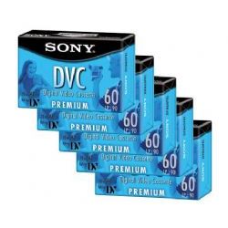 Sony DVM-60-PR 5 Pack Premium-Grade 60 Minute MiniDV Videocassette